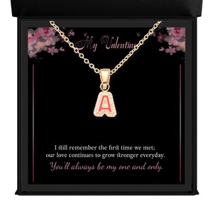 Collar de carta inicial, collares personalizados, joyas del día de San Valentín, regalo para ella, regalo personalizado, regalo de esposa, regalo de novia, mejor amigo