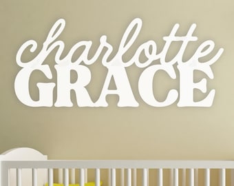 Personalized Name Sign for Nursery | Custom Baby Name Sign Wall Art | New Baby Decor | Nursery Name Sign | Above Crib Sign | Kids Name Sign