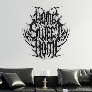 Home Sweet Home Heavy Metal Wall Art Sign | Metal Music Decor | Music Lovers Gifts | Alternative Home Decor | Rock n Roll Gifts | Metalheads