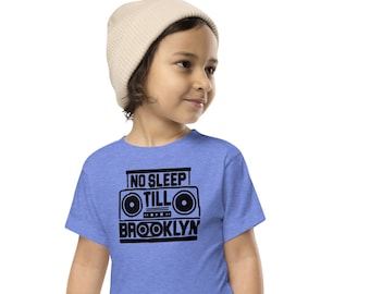 No Sleep Till Brooklyn Beastie Boys Inspired Toddler T-Shirt, Rock n Roll Music Rap Rock Baby Gifts, 90s Kid Vintage Retro Band Tees