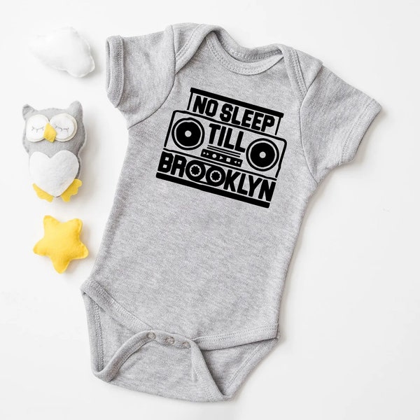 No Sleep Till Brooklyn Beastie Boys Inspiré Baby Onesie Body, Rock n Roll Music Rap Rock Baby Gifts, 90s Baby vintage Retro Band Tees