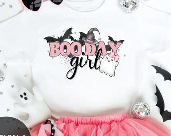 Little Boo birthday shirt boo day shirt Halloween Birthday Our Little Boo birthday shirt for children Cute ghost theme tee