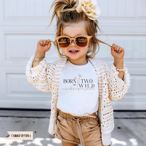 Born Two Be Wild Birthday Shirt 2nd birthday Wildflower shirt Shirt Two Wild Birthday Shirt Floral Birthday Shirt