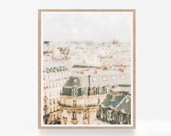 Impresión de acuarela del paisaje urbano de París (descarga digital)