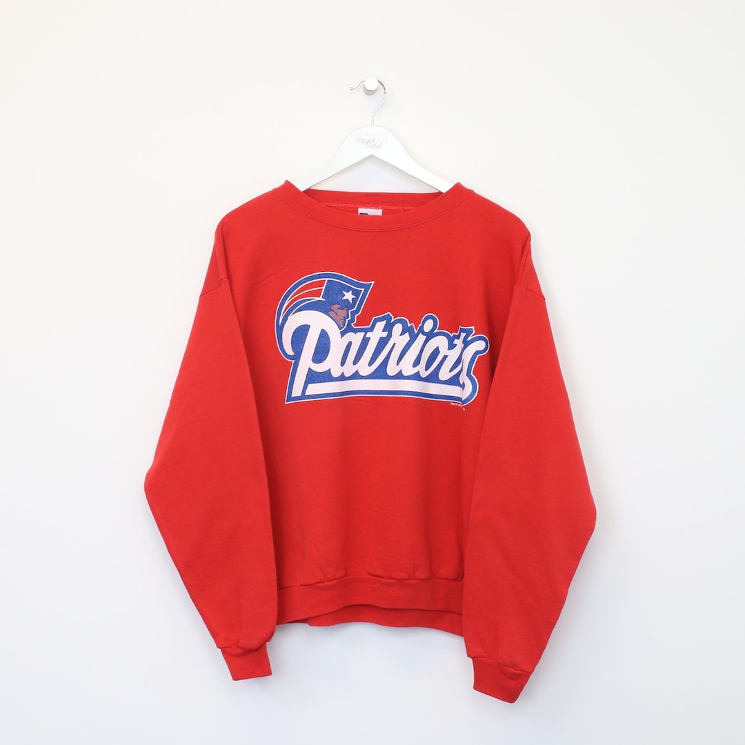 Vintage 1991 Red Signal Sports New England Patriots NFL Crewneck Sweater XL