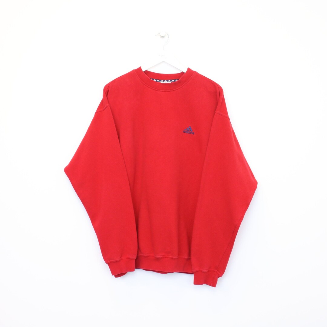 Vintage Adidas Sweatshirt in Red. Best Fits XL - Etsy