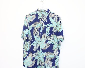 Vintage George Hawaiian shirt in blue. Best fits M