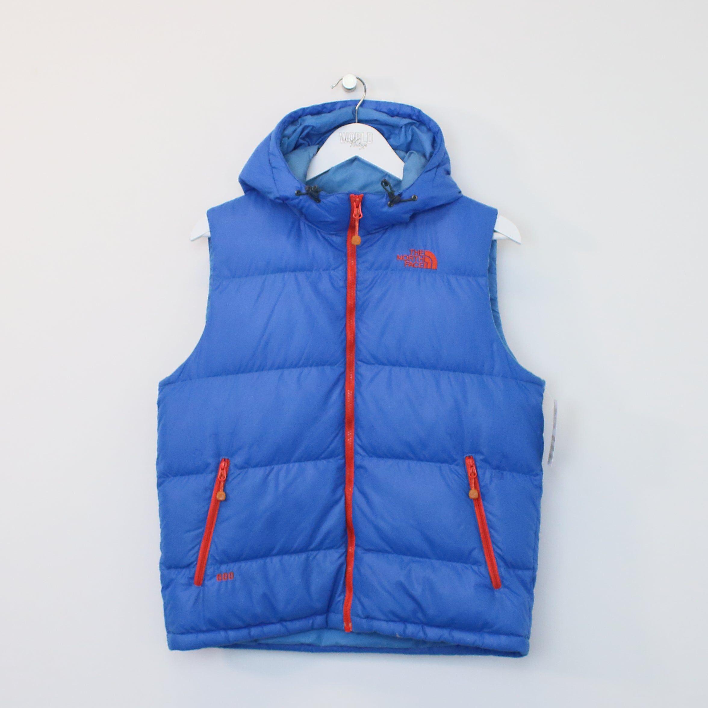 Vintage the North Face Gilet Puffer Jacket in Blue and Orange. Best Fits S Etsy