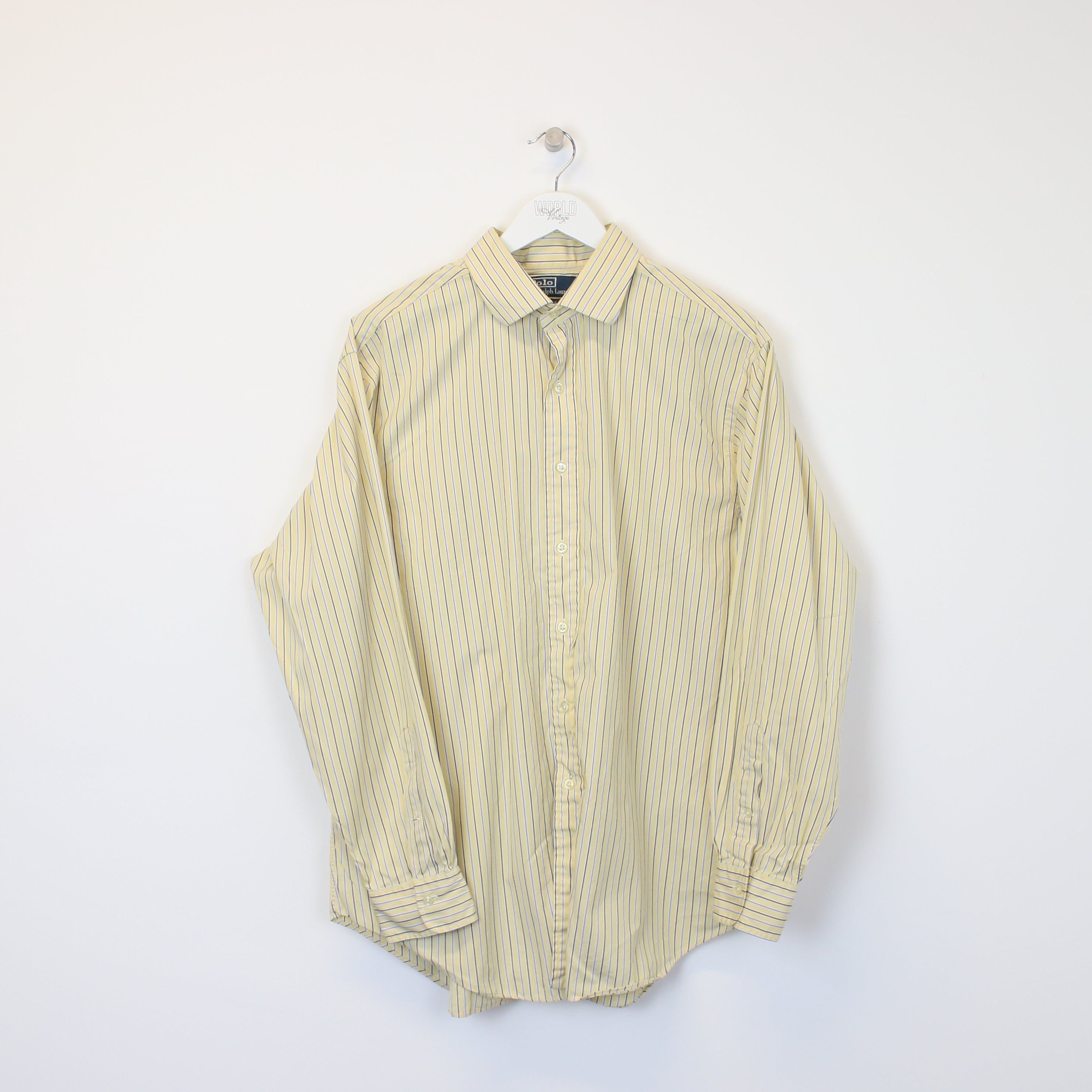 yellow striped mens shirt