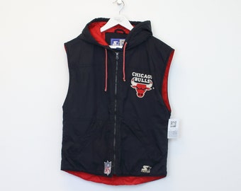 Chaleco Vintage Starter NBA Chicago Bulls en color negro y rojo. Se adapta mejor a M