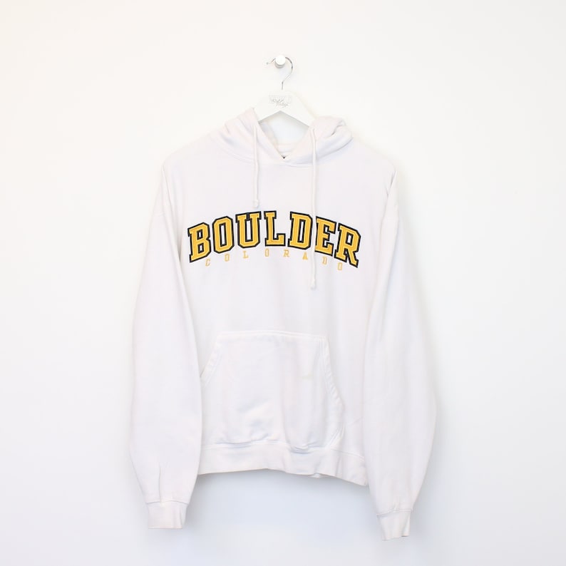 Vintage Boulder Colorado Hoodie in White. Best Fits L - Etsy