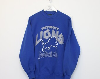 sweat-shirt vintage des Detroit Lions bleu. Convient parfaitement au XL