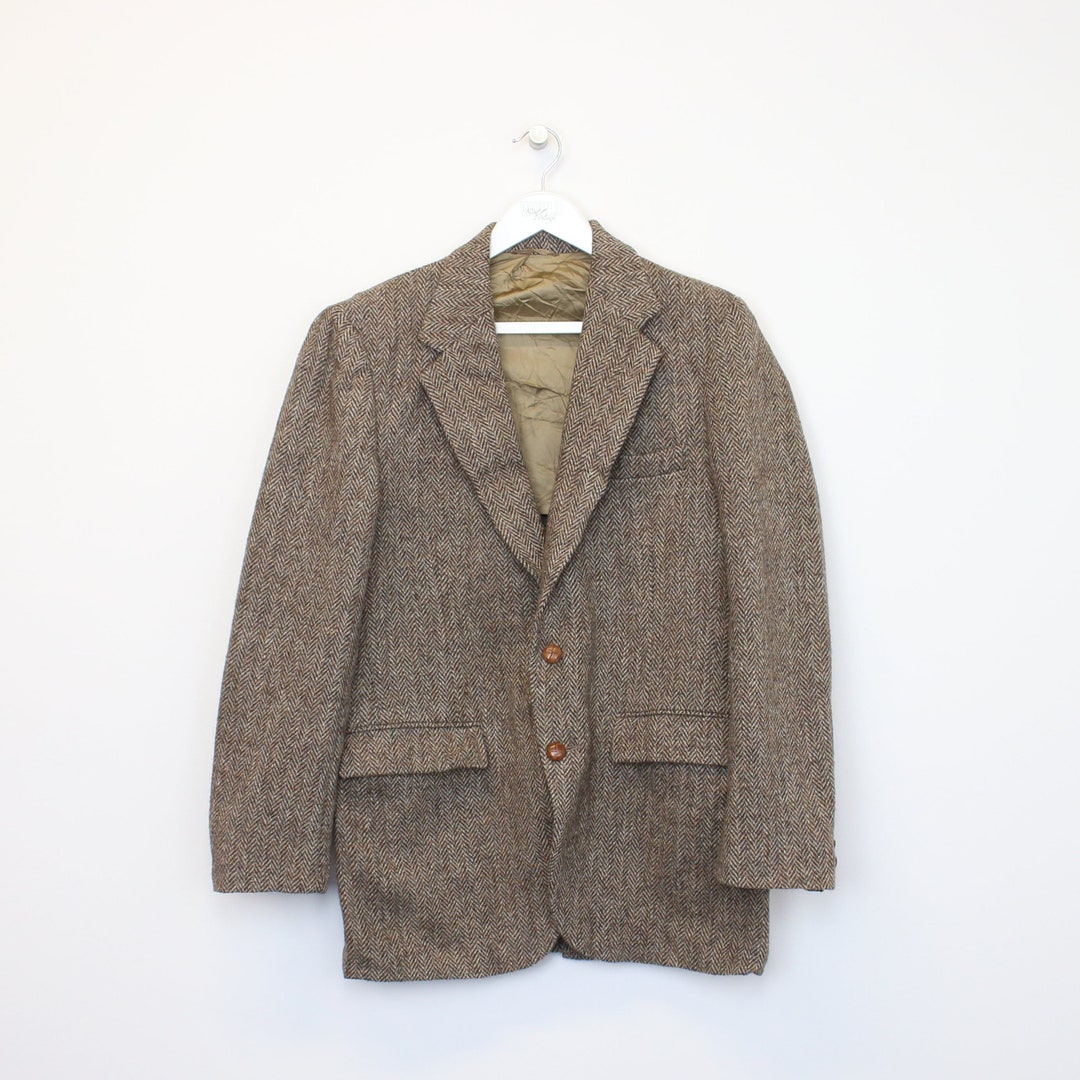 Vintage Stafford Harris Tweed Jacket in Brown. Best Fits 42R Etsy