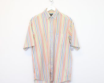 Vintage Paul & Shark striped multi coloured shirt. Best fits L
