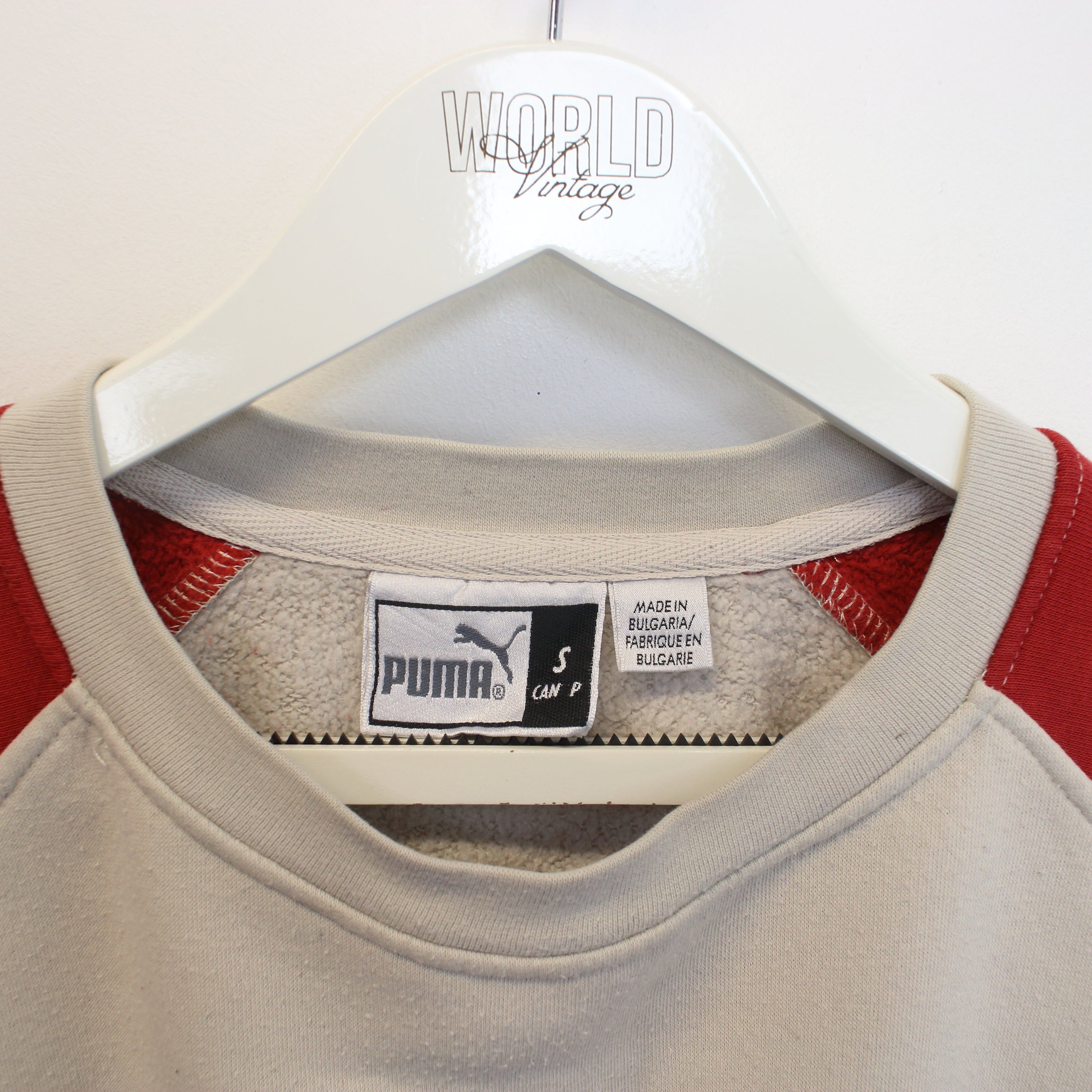 Vintage Puma Sweatshirt in White and Red. Best Fits S - Etsy