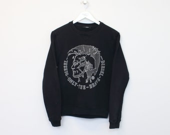 Vintage Diesel sweatshirt in black. Best Fits XS