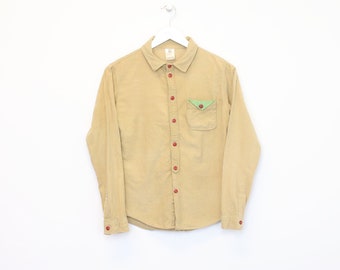 Vintage Royal Tide Products chord shirt in beige. Best fits XS