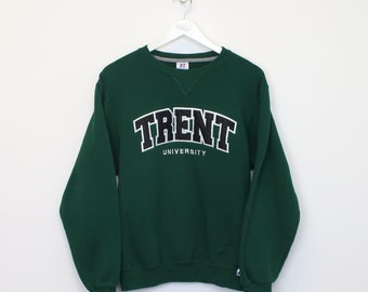 Vintage Trent University Sweatshirt in Grün. Passt am besten zu S