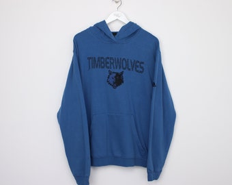 Vintage Adidas Timberwolves hoodie in blue. Best fits M