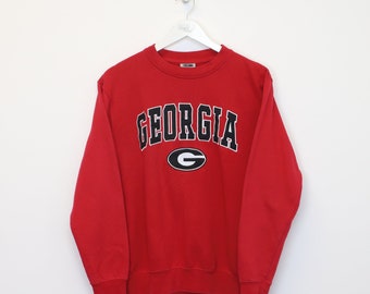 Vintage Georgia Bulldogs Sweatshirt in Rot. Passt am besten zu S