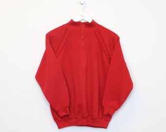 Vintage Northern Spirit quarter zip Sweatshirt in Red. Best fits S