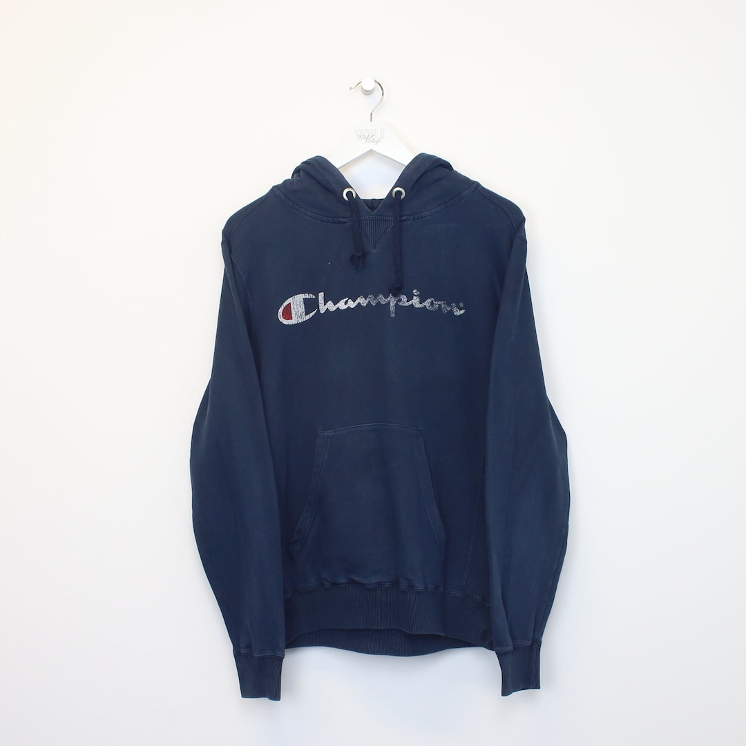Vintage Champion Hoodie in Navy. Best M Etsy — free download