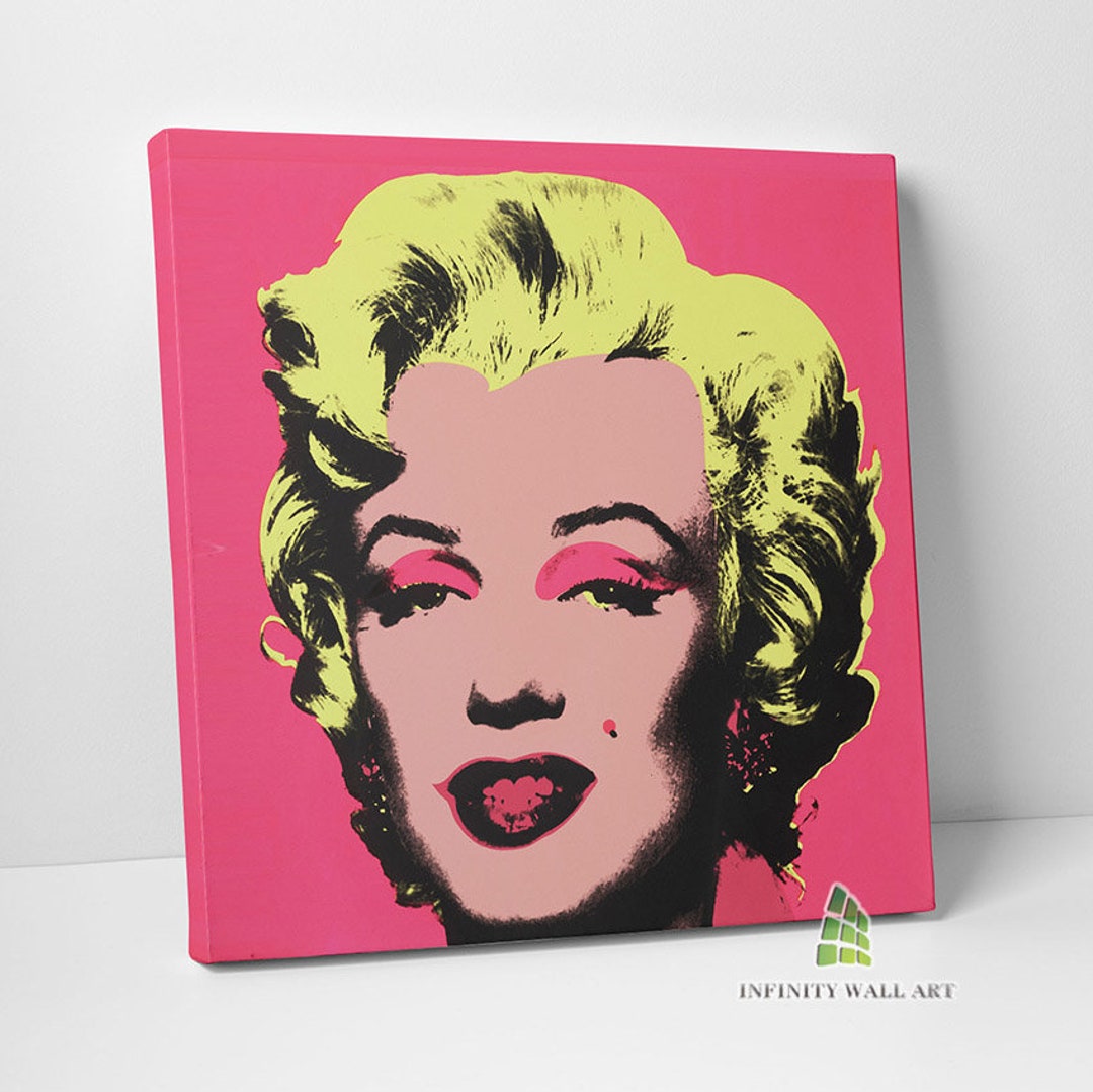 Andy Warhol Pink Marilyn Monroe Canvas Art Pop Art Wall Art Decor ...