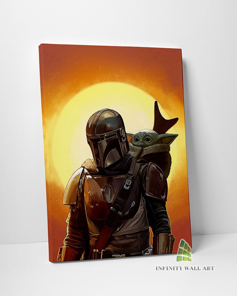 Star Wars Mandalorian Canvas Art Print Wall Art Picture Home Decor ...