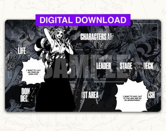 Digital ONE PIECE TCG Playmat: Yamato Black Leader Playmat