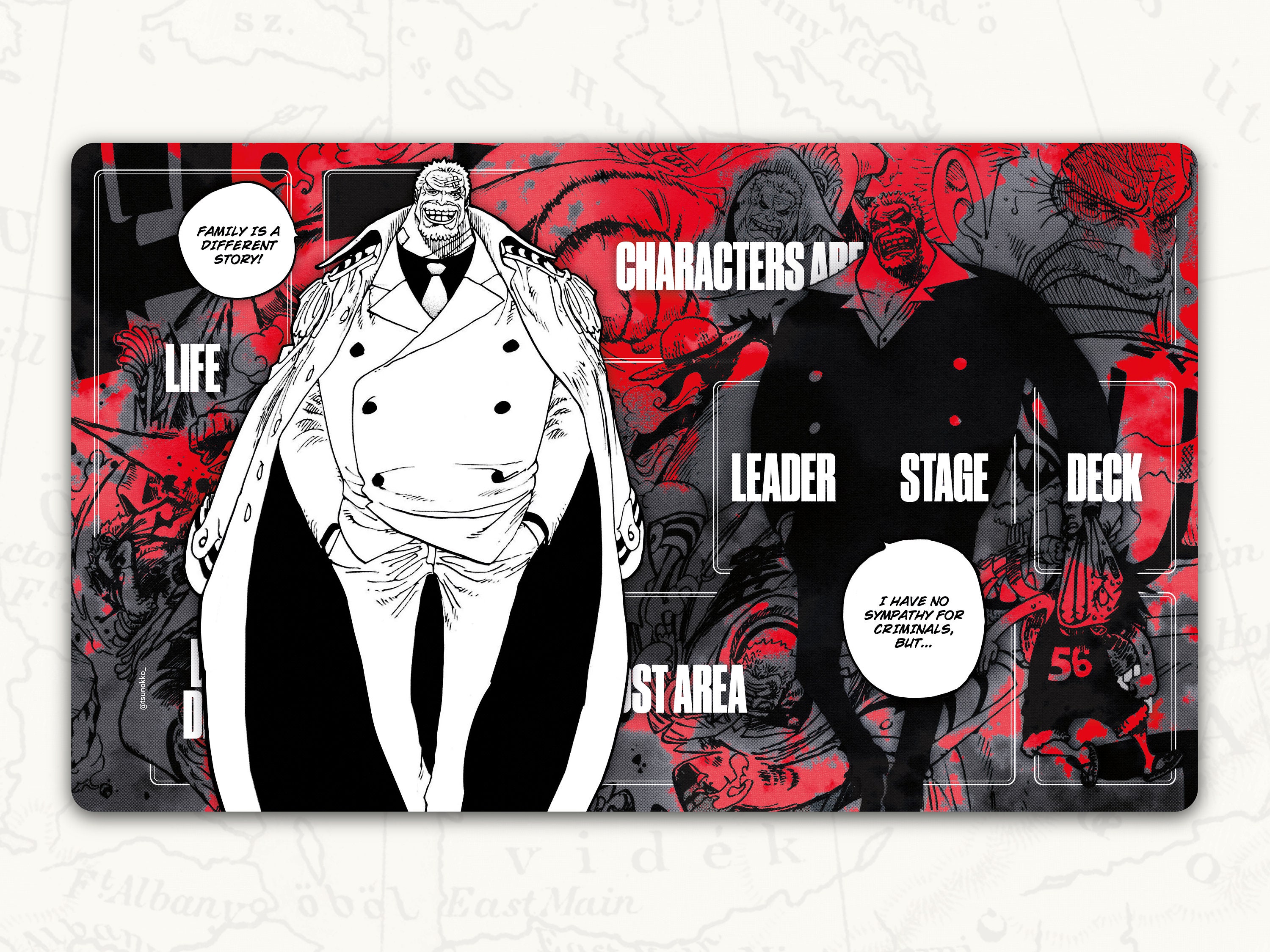 ONE PIECE TCG Playmat Garp Leader Playmat Etsy