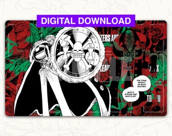 Digital ONE PIECE TCG Playmat: Krieg Red Green Leader Playmat