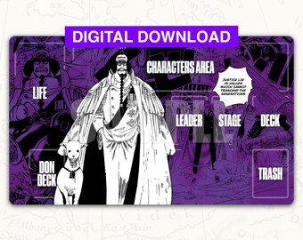 Digital ONE PIECE TCG Playmat: Sengoku Purple Leader Playmat