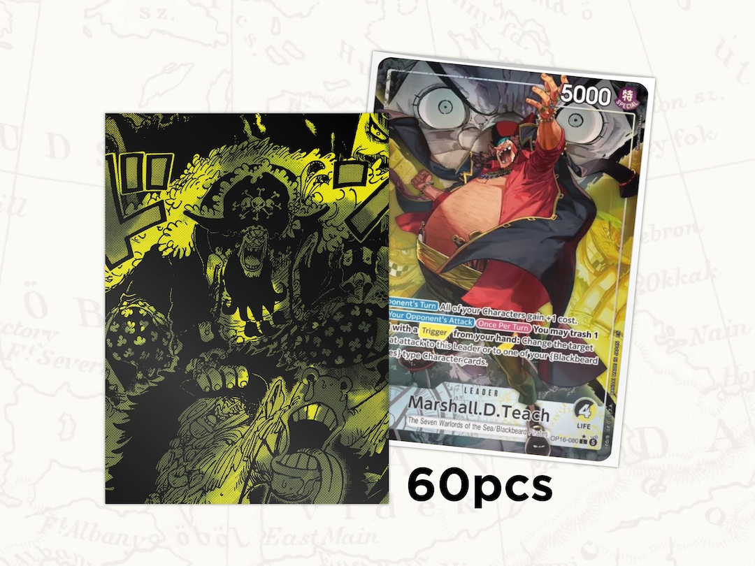 ONE PIECEカードゲーム スリーブ マーシャル D ティーチ ONE PIECE TCG スリーブ：マーシャル・D・ティーチ（黒ひげ）リーダー