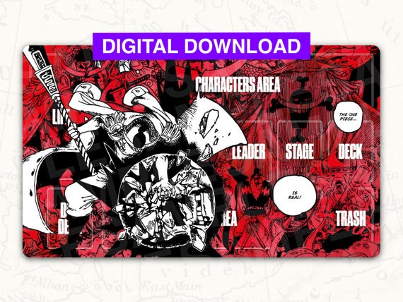 Digital ONE PIECE TCG Playmat: Edward Newgate Whitebeard Red Leader Playmat  - Etsy