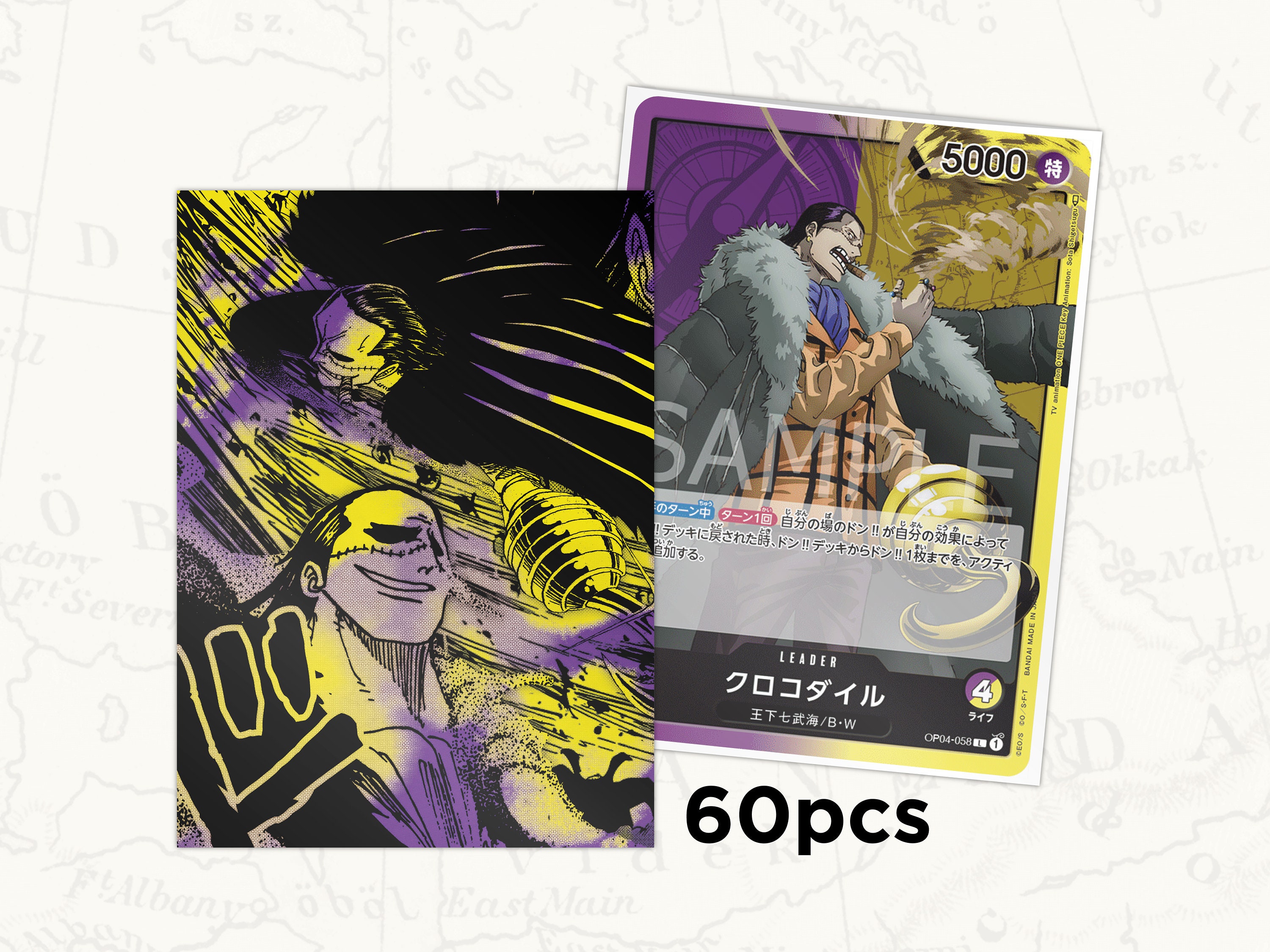 best sleeves for one piece tcg ONE PIECE TCG Sleeves: Crocodile Leader Sleeves X60pcs