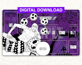 Digital ONE PIECE TCG Playmat: Enel Purple Leader Playmat