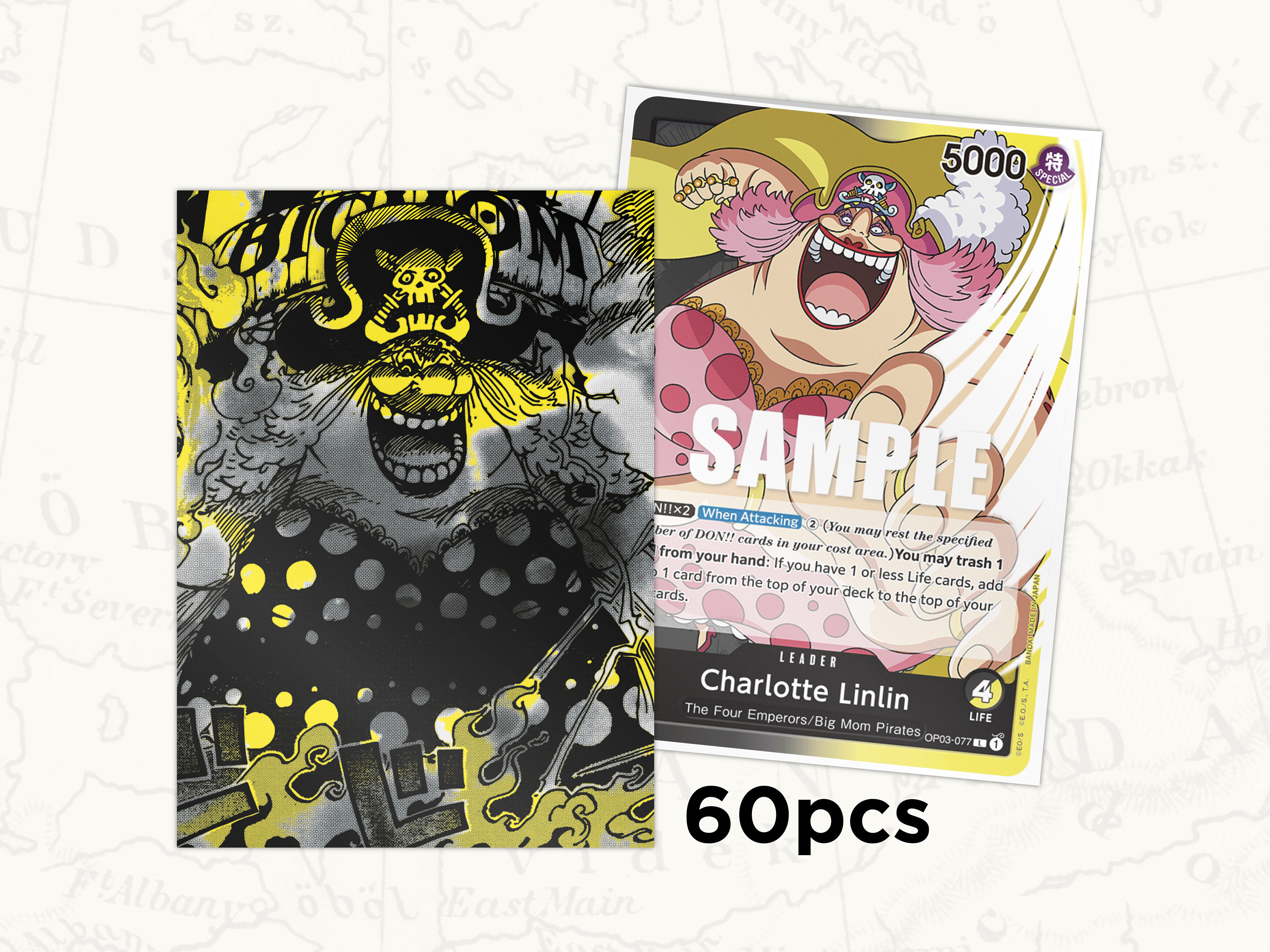 ONE PIECE TCG Sleeves: Big Mom Leader Sleeves X60pcs - Etsy