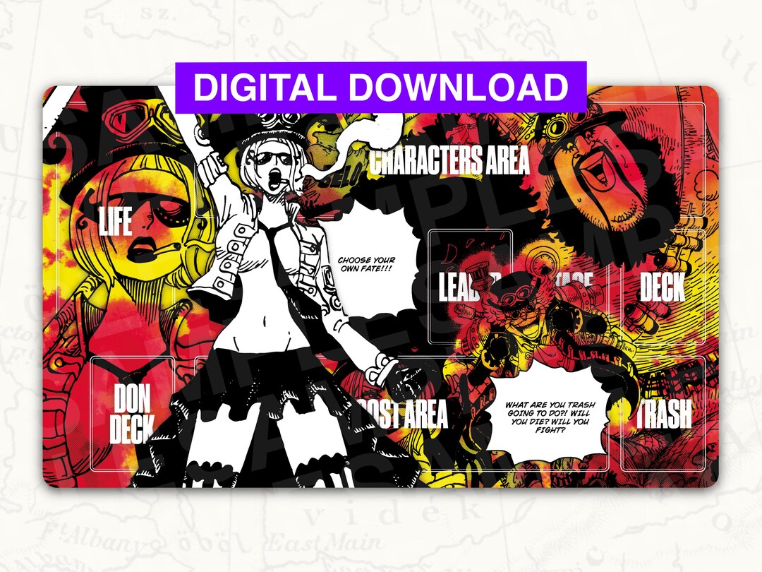 ワンピースカードゲーム　ベロベティ　プレイマット デジタルワンピースTCGプレイマット：ベロ・ベティ 赤黄リーダープレイ