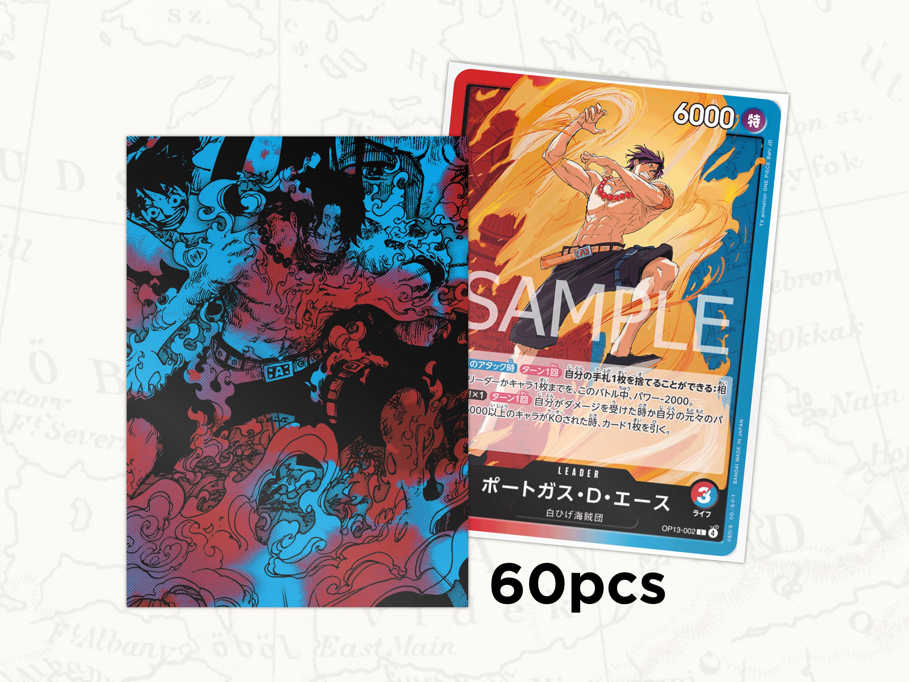 ONE PIECE TCG Sleeves: Ace Leader Sleeves X60pcs - Etsy