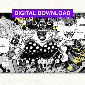 Tapete de juego digital ONE PIECE TCG: Tapete de juego Big Mom Charlotte Linlin Black Yellow Leader