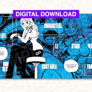 Tapete de juego digital ONE PIECE TCG: Tapete de juego Nami Blue Leader