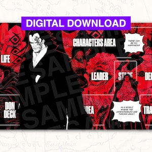 Digitale ONE PIECE TCG-speelmat: Monkey D. Dragon Red Leader-speelmat