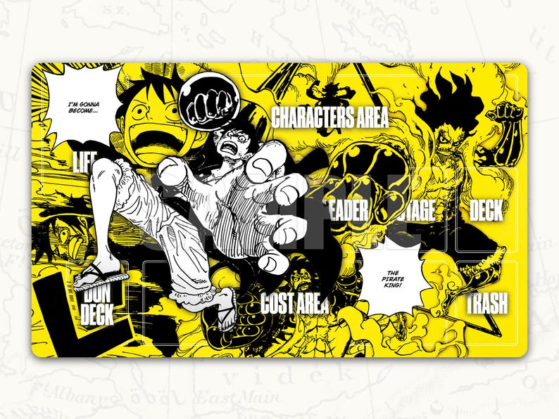 ONE PIECE TCG Playmat: Luffy Leader Playmat YELLOW