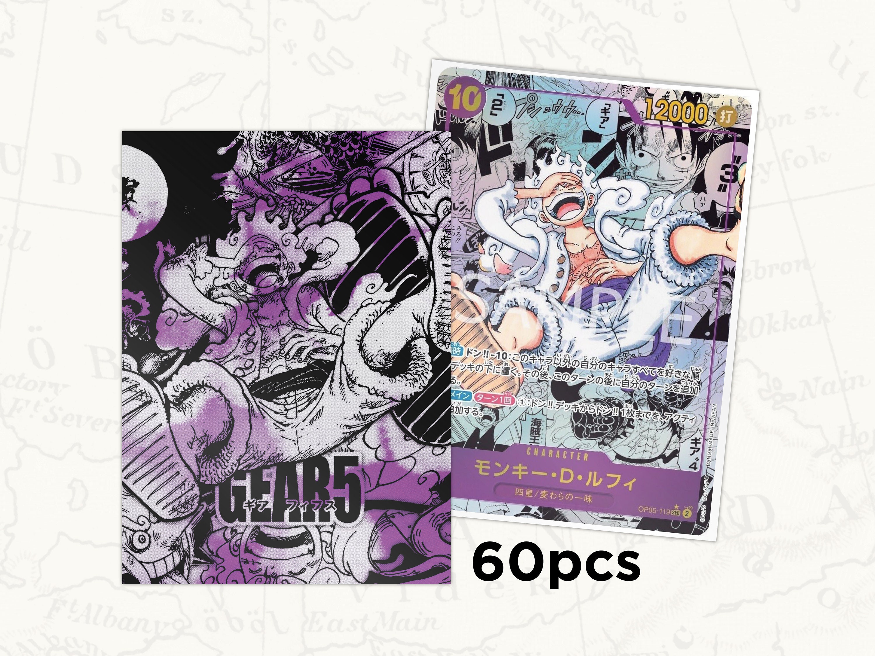 ONE PIECE TCG Sleeves: Gear 5 Special Edition Sleeves X60pcs - Etsy