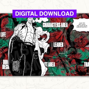 Digital ONE PIECE TCG Playmat: Smoker Red Green Leader Playmat