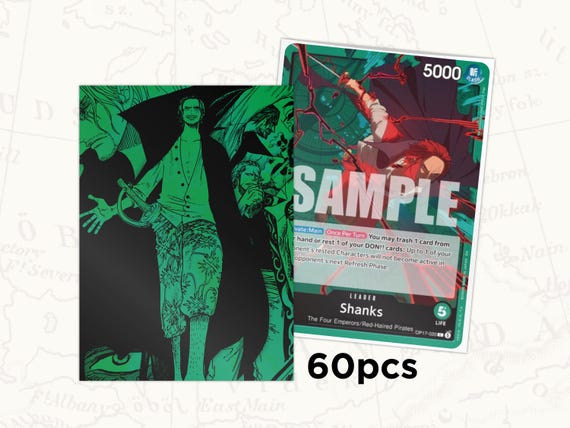 ワンピース TCG スリーブ：シャンクスリーダースリーブ x60枚 - Etsy 日本
