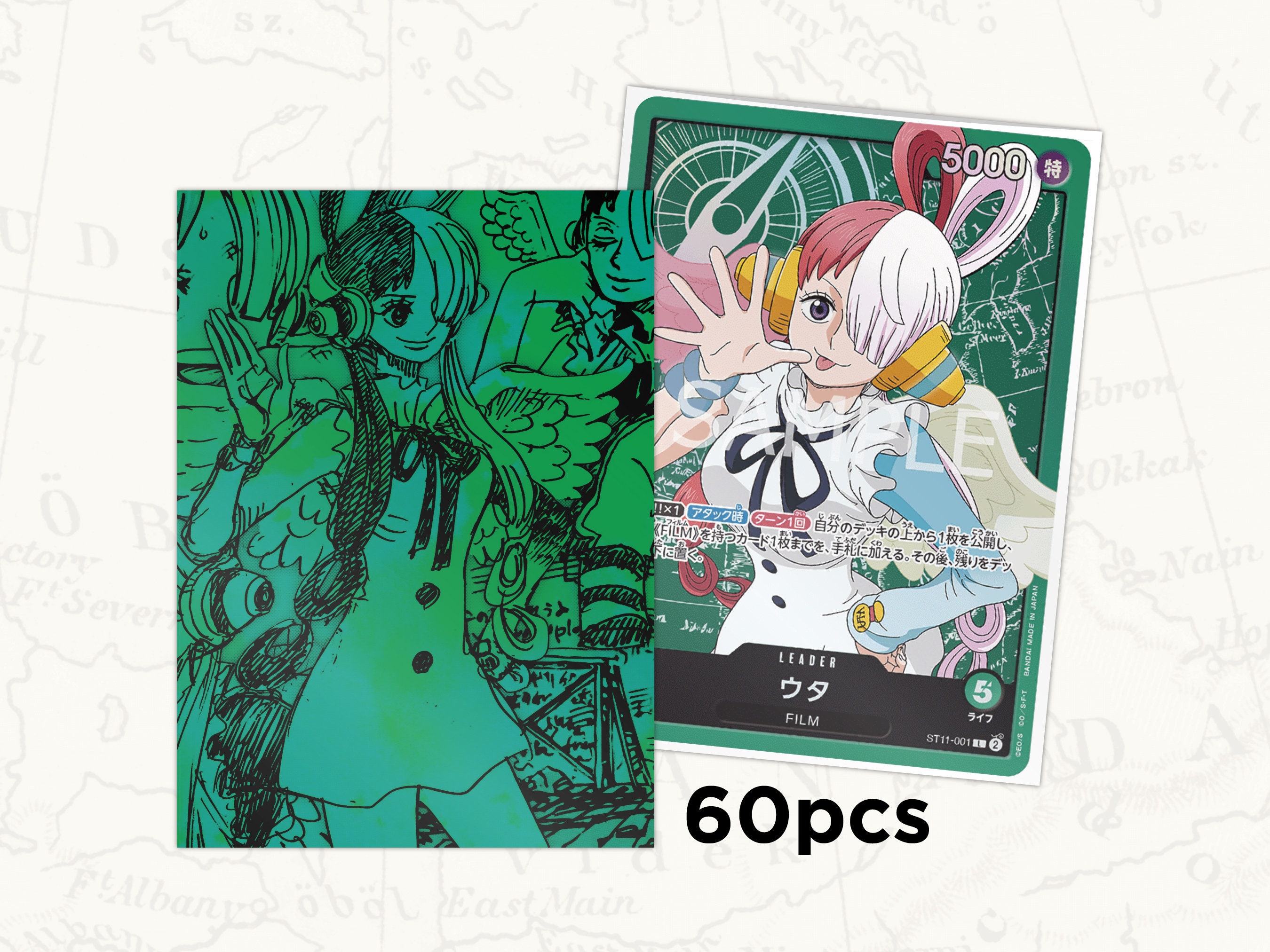 ONE PIECE TCG Sleeves: Uta Leader Sleeves X60pcs - Etsy Canada