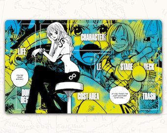 ナミ ワンピース TCG プレイマット：ステッチエッジ OP11 デザイン