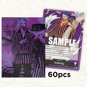 Mangas ONE PIECE TCG: Mangas Líder Iceburg x60pcs