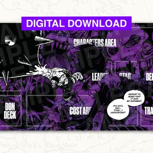 Tapete de juego digital de ONE PIECE TCG: Tapete de juego de Charlotte Katakuri Purple Leader